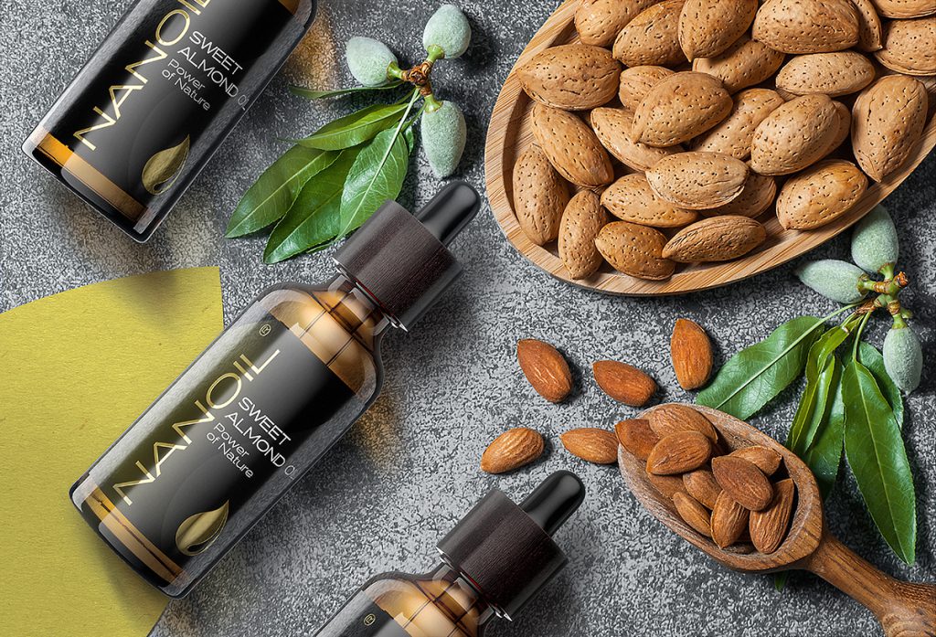 sweet almond oil nanoil hair care